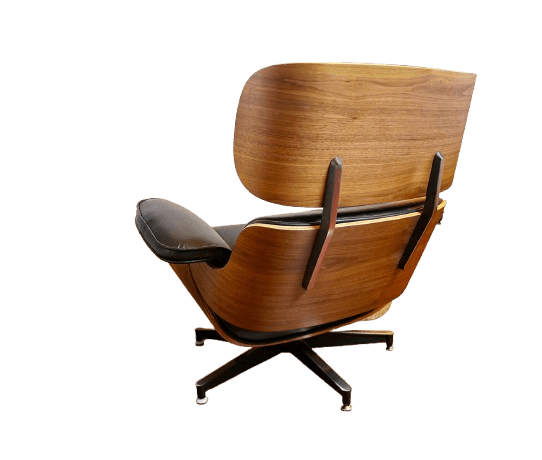 Sillón estilo Eames Ottoman Lounge negro