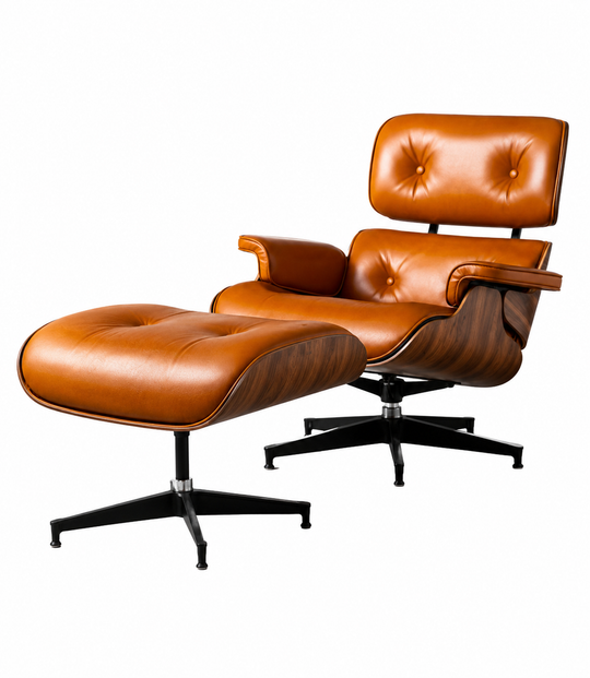 Sillón estilo Eames Ottoman Lounge café