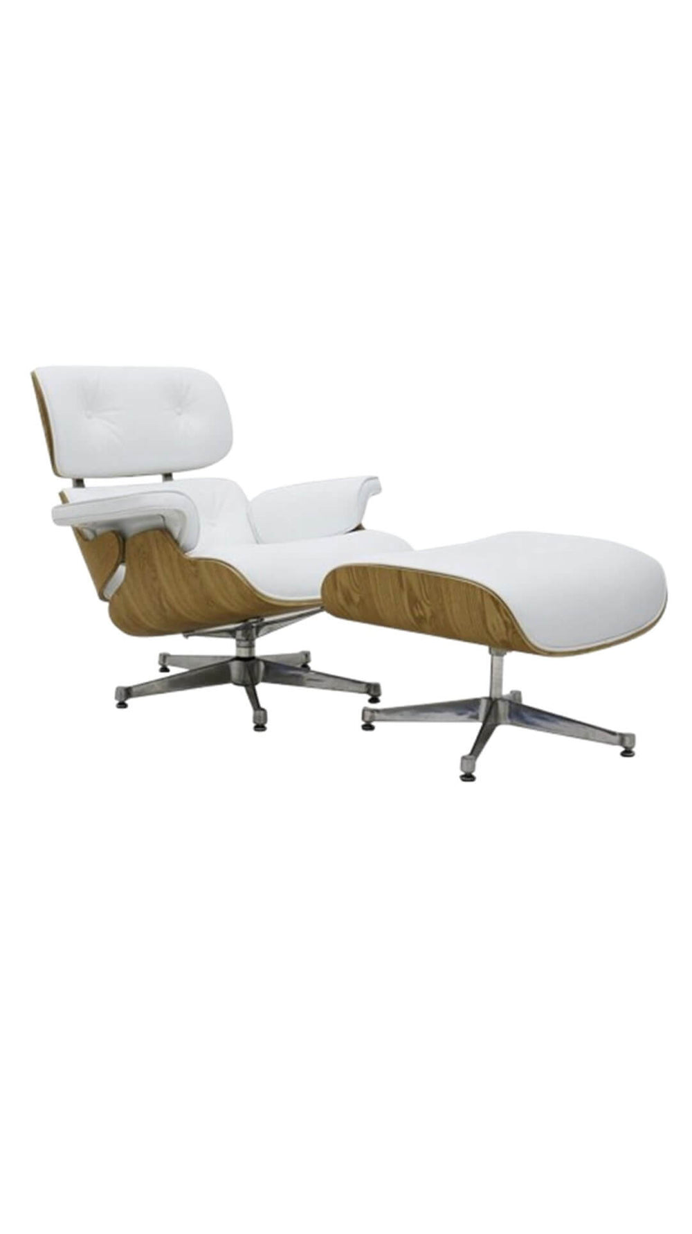 Sillón estilo Eames Ottoman Lounge Blanco