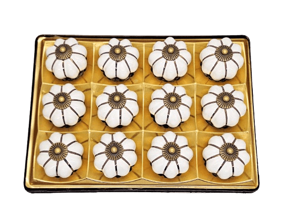 Tiradores Blancos Eazizi – Cerámica vintage ✨
