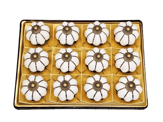 Tiradores Blancos Eazizi – Cerámica vintage ✨