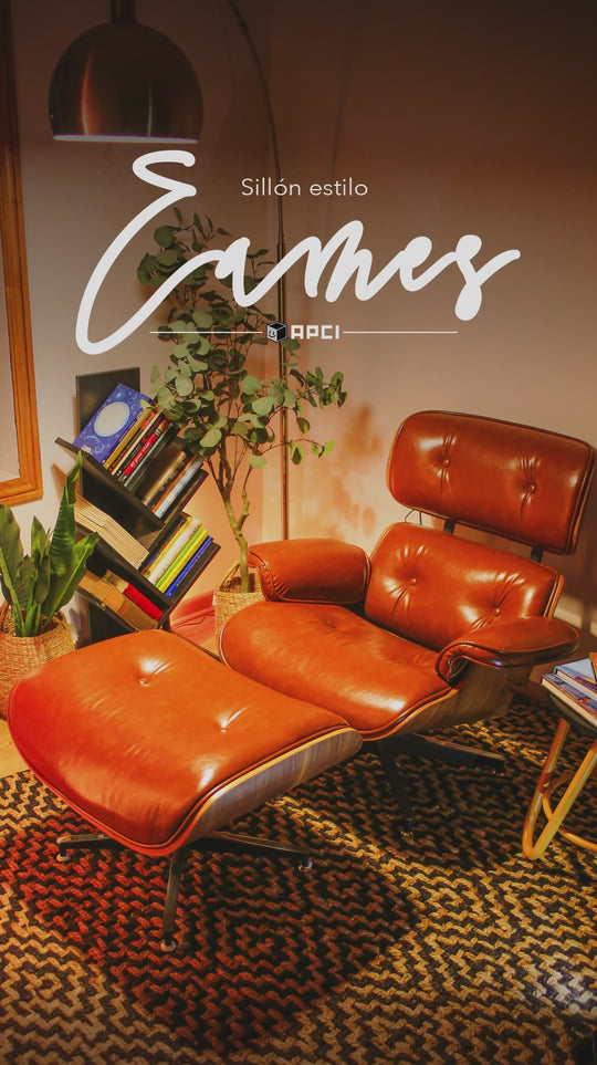 Sillón estilo Eames Ottoman Lounge café