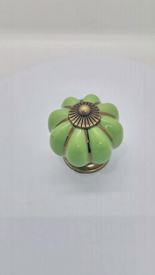 Tiradores Verdes Eazizi – Cerámica vintage ✨